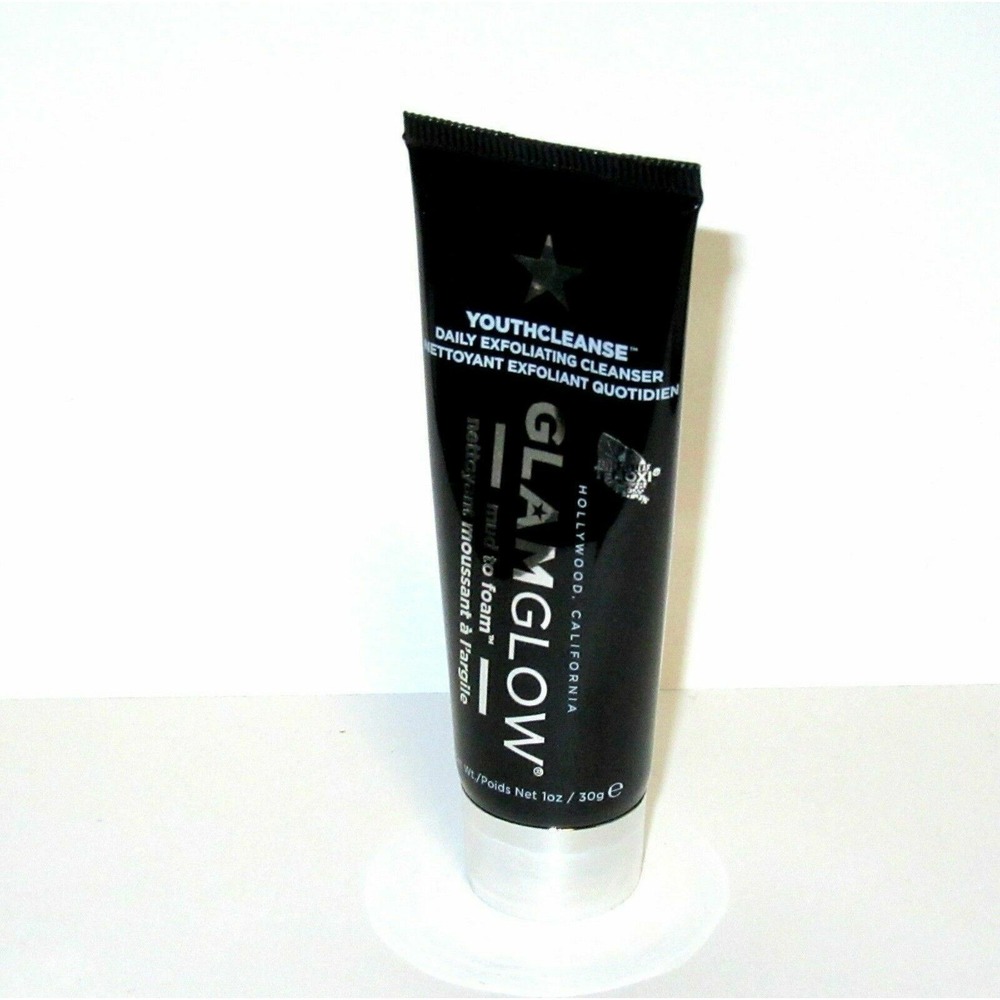 2 x Glamglow Youthcleanse Daily Exfoliating Cleanser Mud To Foam 1 oz Travel Siz - Picture 3 of 3